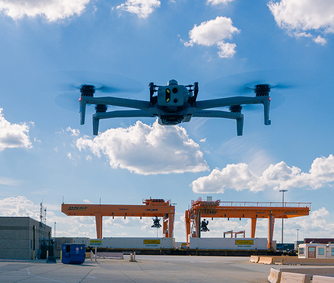 Drone says hello.